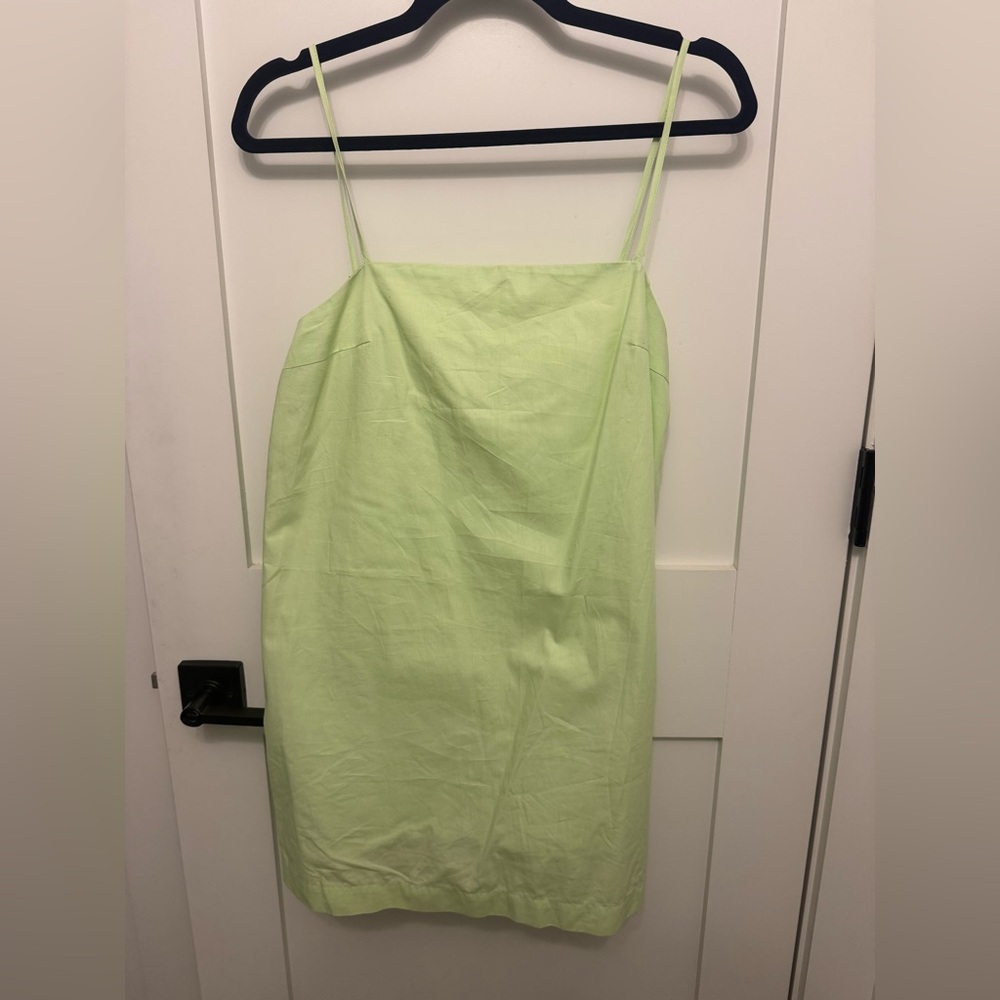 Zara Light Green Strappy Dress with Built In Shorts